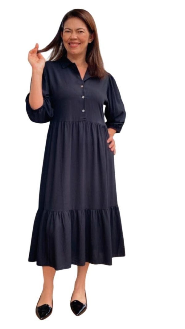 Vestido Midi Marias Preto