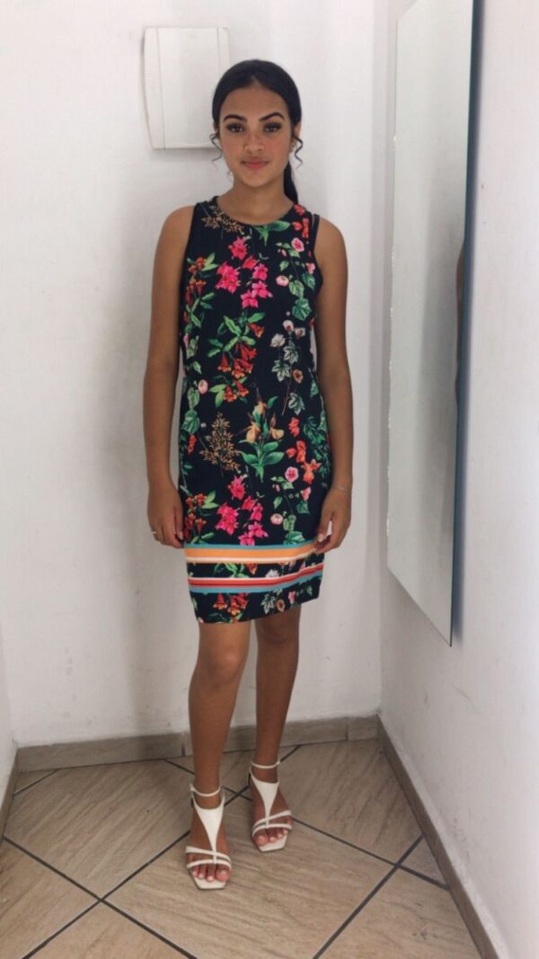 Vestido Floral Preto
