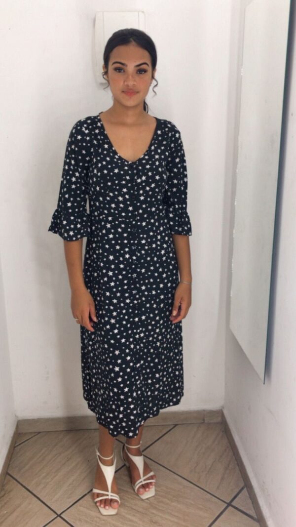 Vestido Midi Estrelado