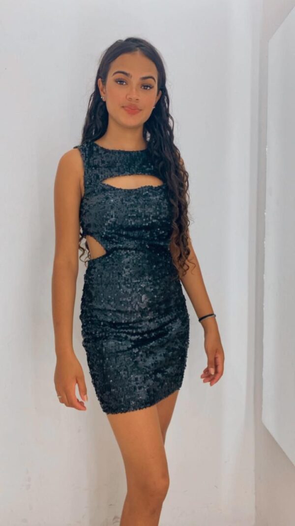 Vestido Lantejoulas Preto