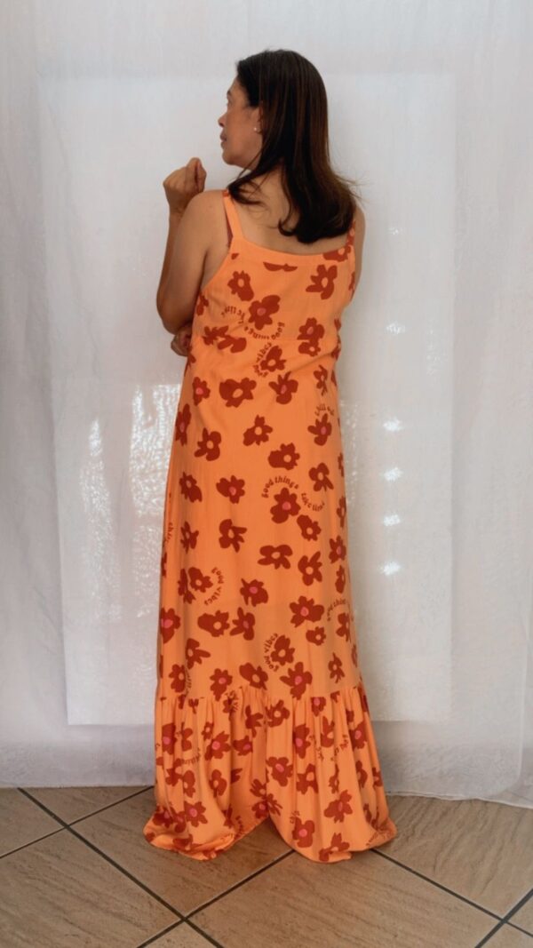 Vestido Envase Floral Laranja - Image 4