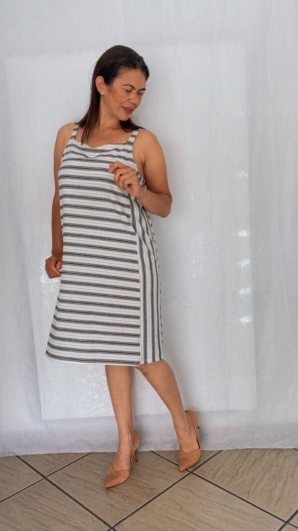 Vestido Curto Canelado com Lourex - Image 2