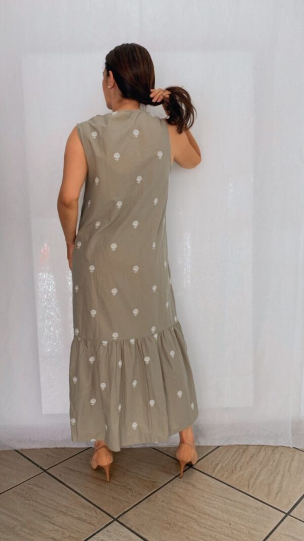 Vestido Longo Evase Estampado Floral - Image 3