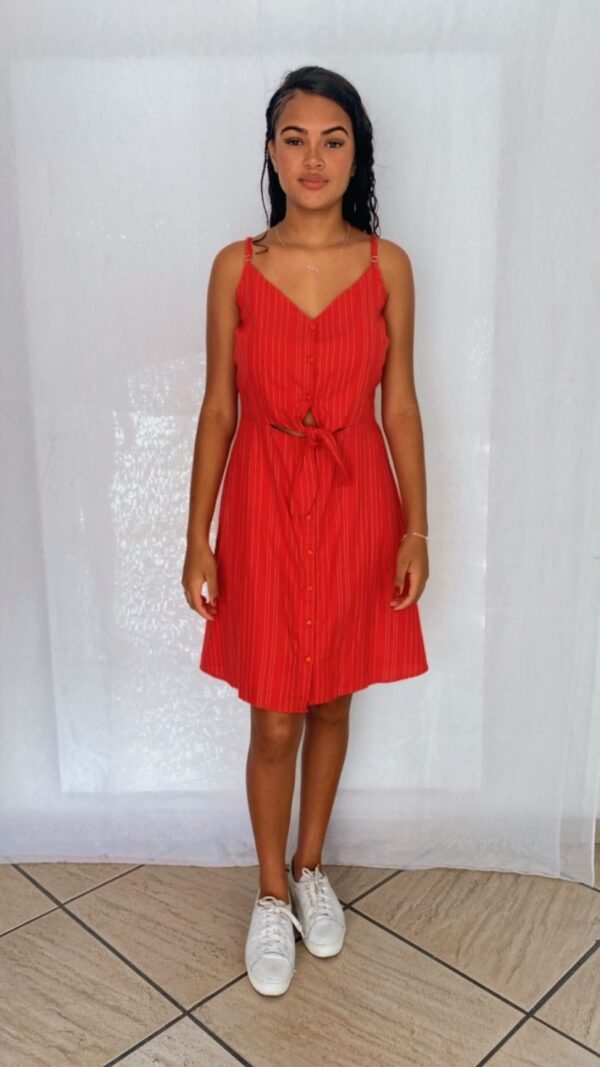 Vestido Curto Viscose Listra Clara