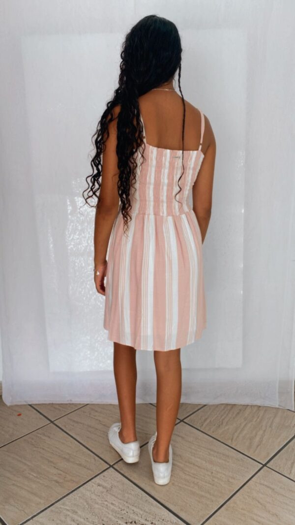 Vestido Curto Listrado Rosa - Image 3