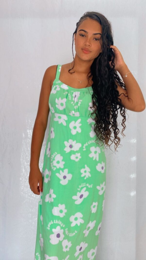 Vestido Longo(a) Alça Fina Floral - Image 2