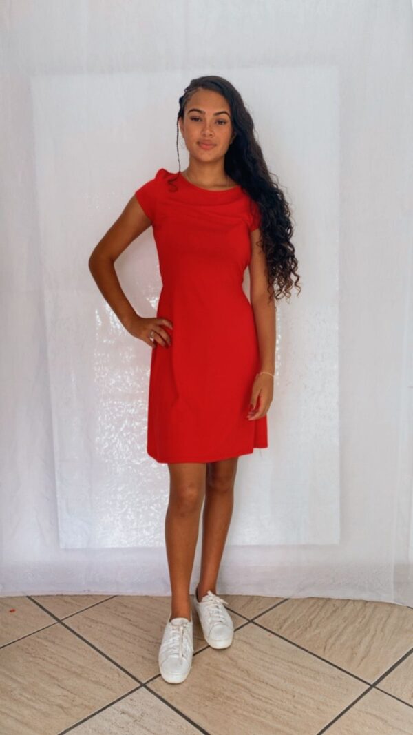 Vestido Curto Liso Vermelho