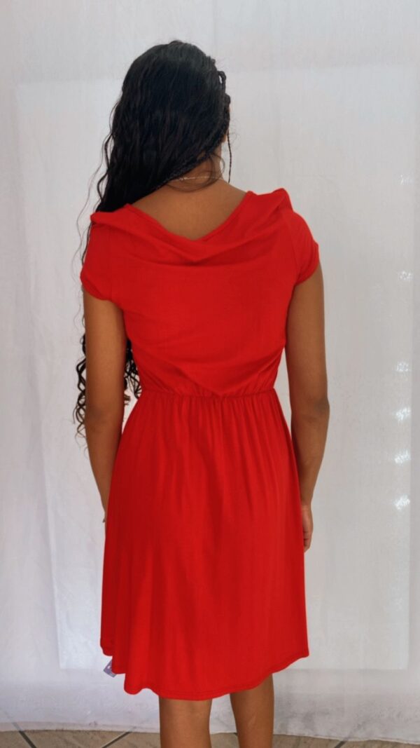 Vestido Curto Liso Vermelho - Image 2
