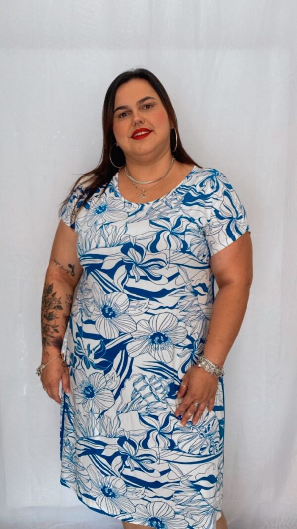 Vestido Floral Azul Plus - Image 2
