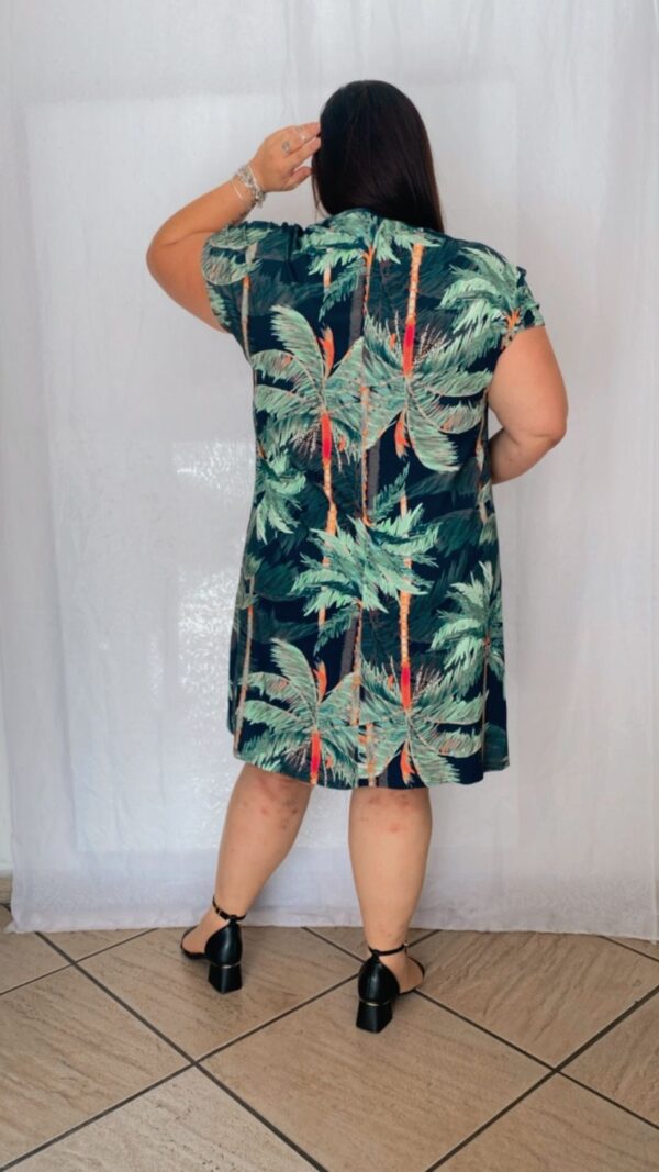 Vestido Curto Malha Estampado Palmeiras PLUS - Image 2