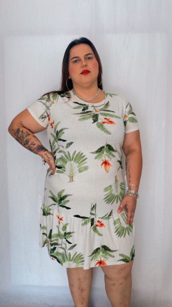 Vestido Curto Evase Babado - Image 2