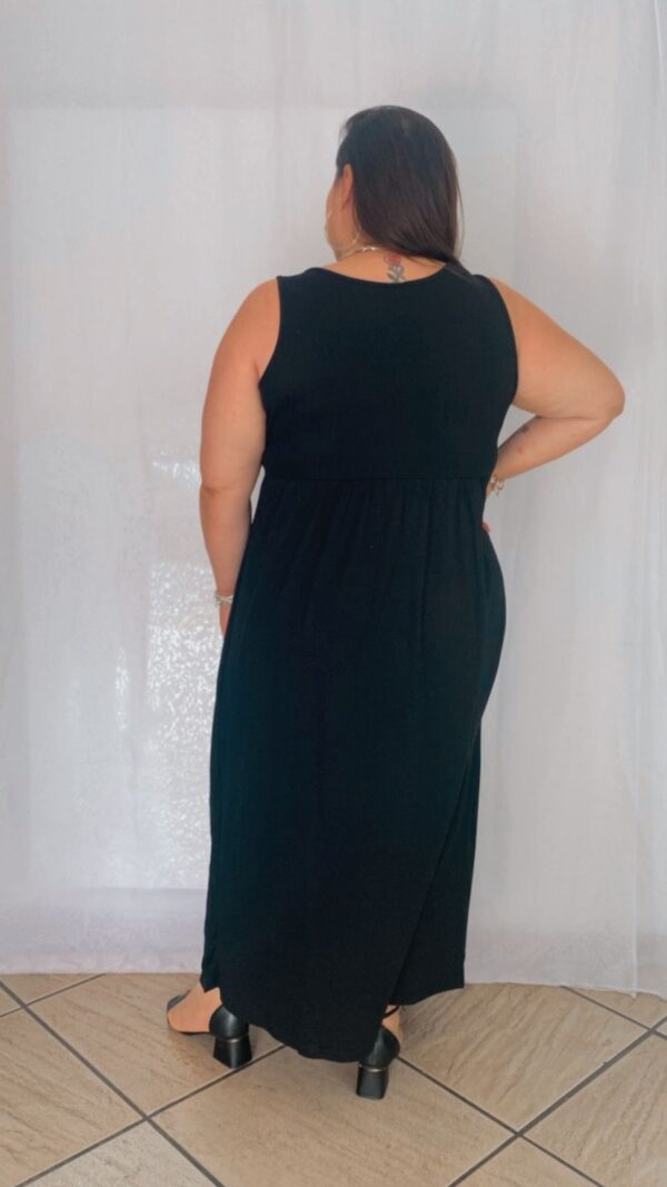 Vestido Longo Regata em Cima Malha Canelada - Image 2