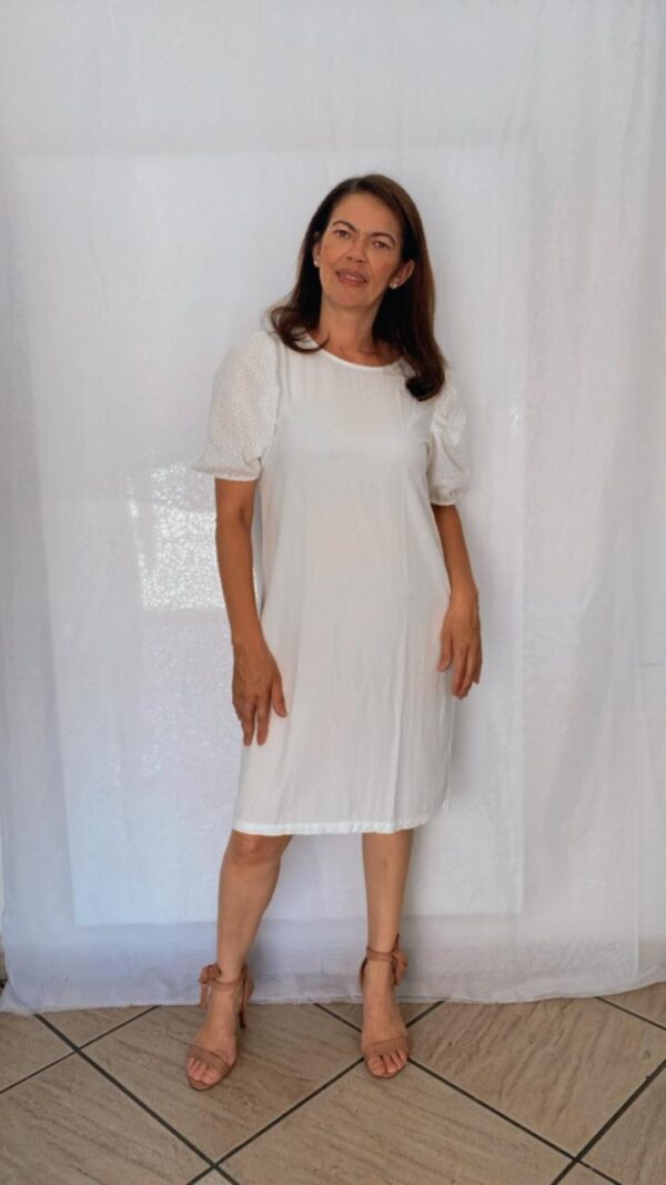 Vestido Manga Bufante Lese