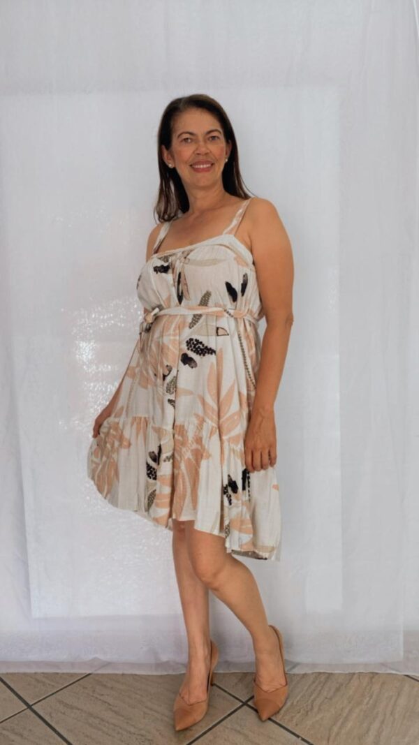 Vestido Evase Viscose Renda e Alça - Image 2