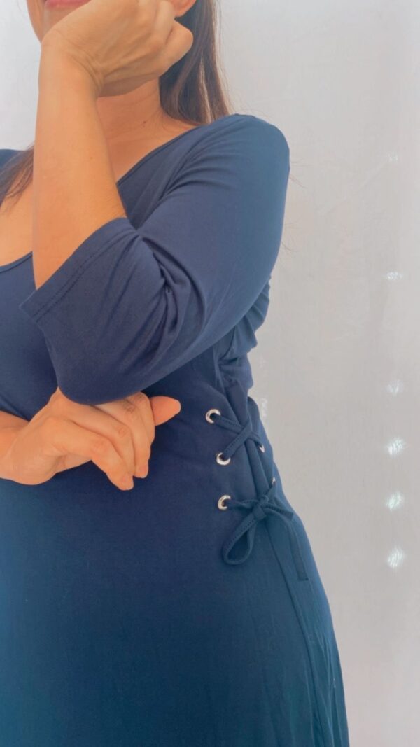 Vestido Midi Viscolicra Liso - Image 4