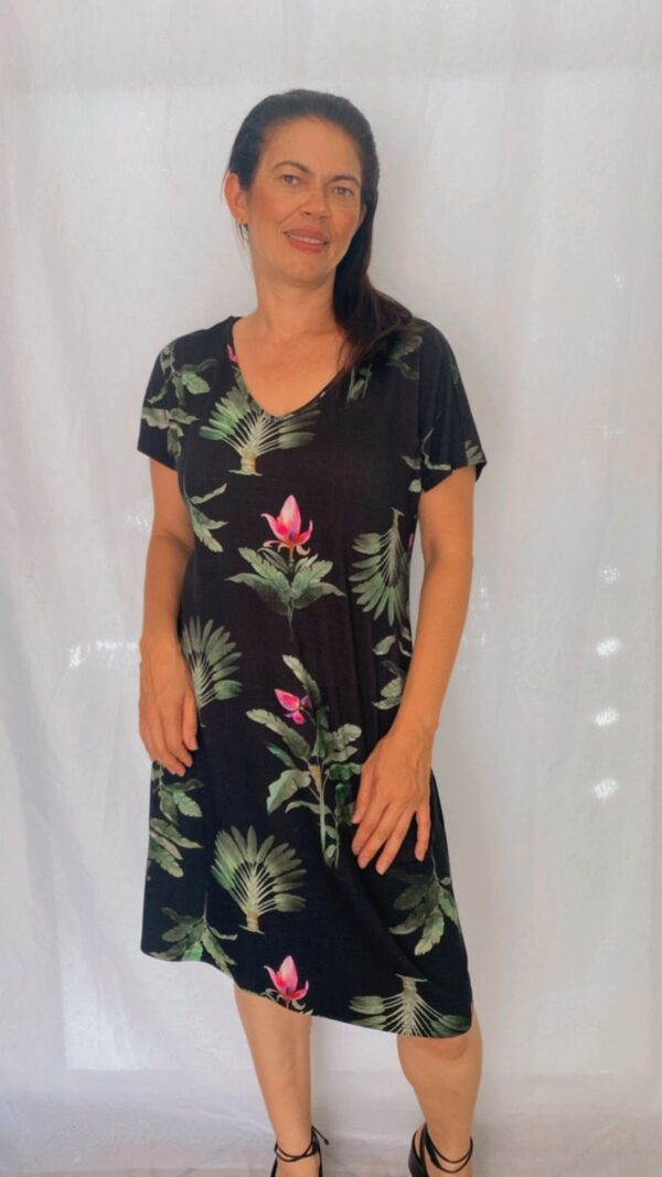 Vestido Curto Manga Estampado Floral - Image 2