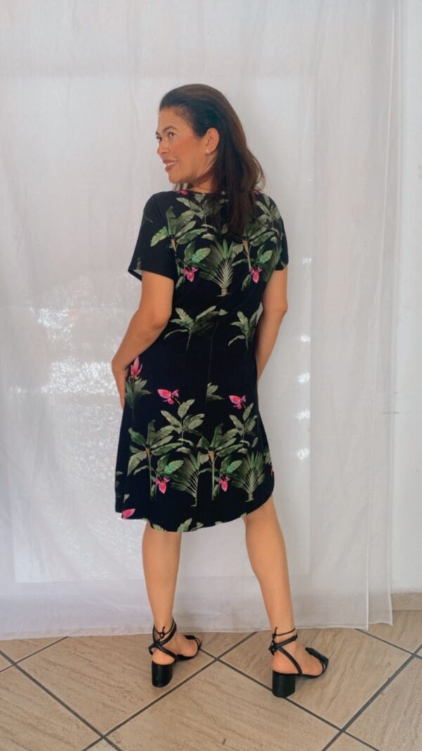 Vestido Curto Manga Estampado Floral - Image 3