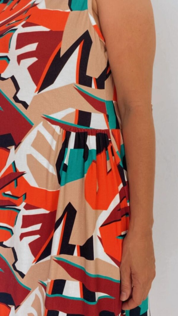Vestido Curto Malha Regata Folhagem - Image 3