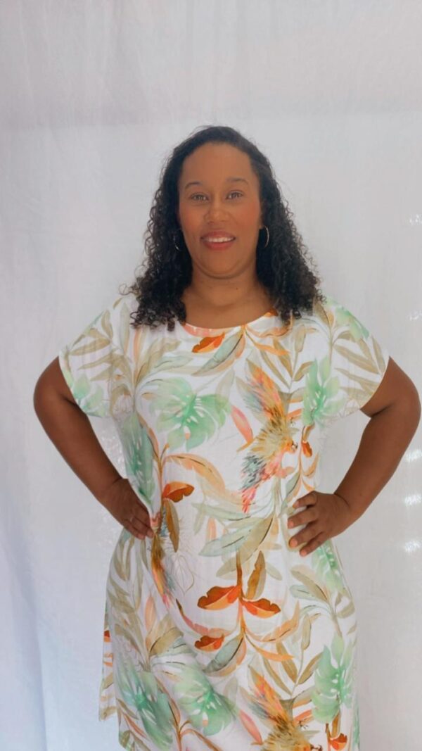 Vestido Plus Manga Reta Estampado - Image 2