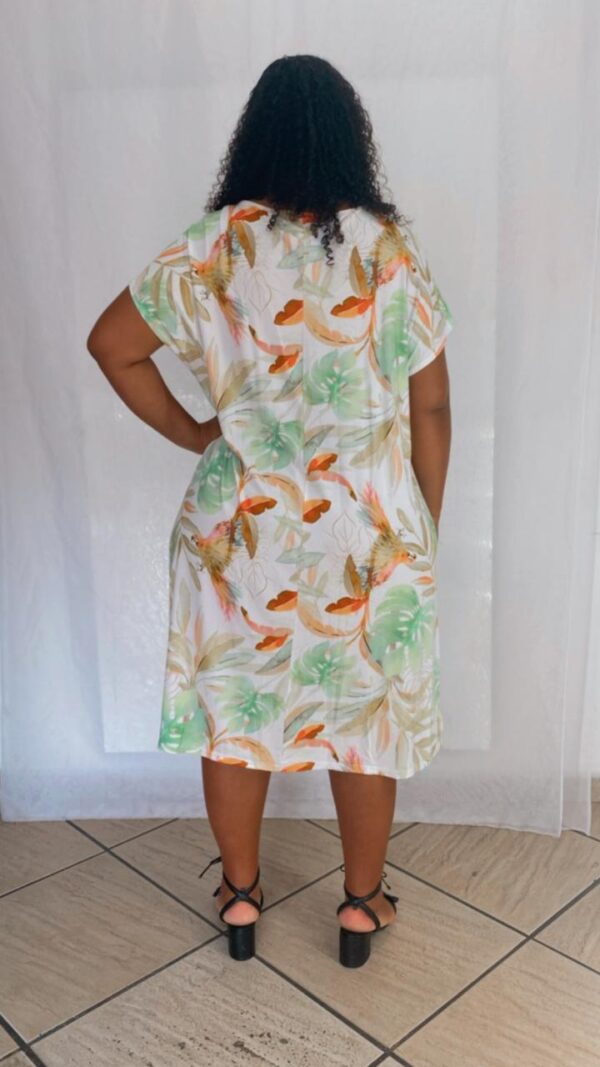 Vestido Plus Manga Reta Estampado - Image 3