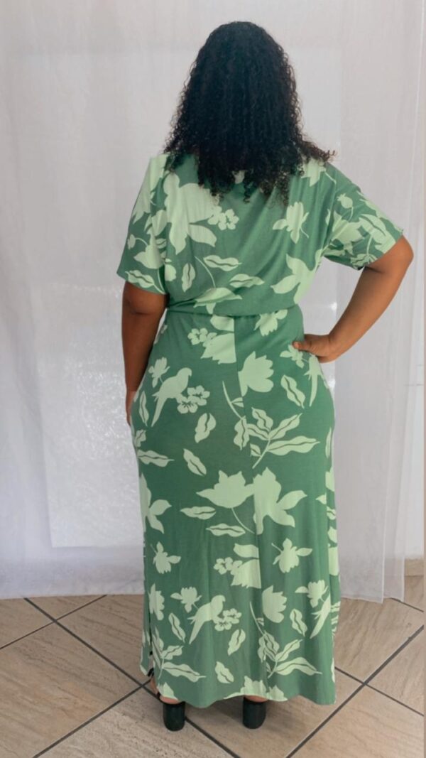 Vestido Midi Plus Verde Estampado - Image 3