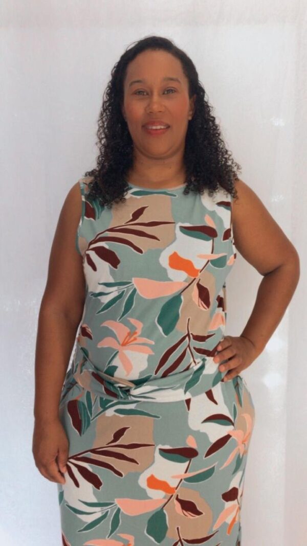 Vestido Midi Amarrado nas Costas Estampado - Image 2