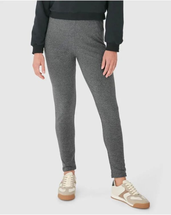 Calça legging básica feminina em moletom flanelado - Image 3