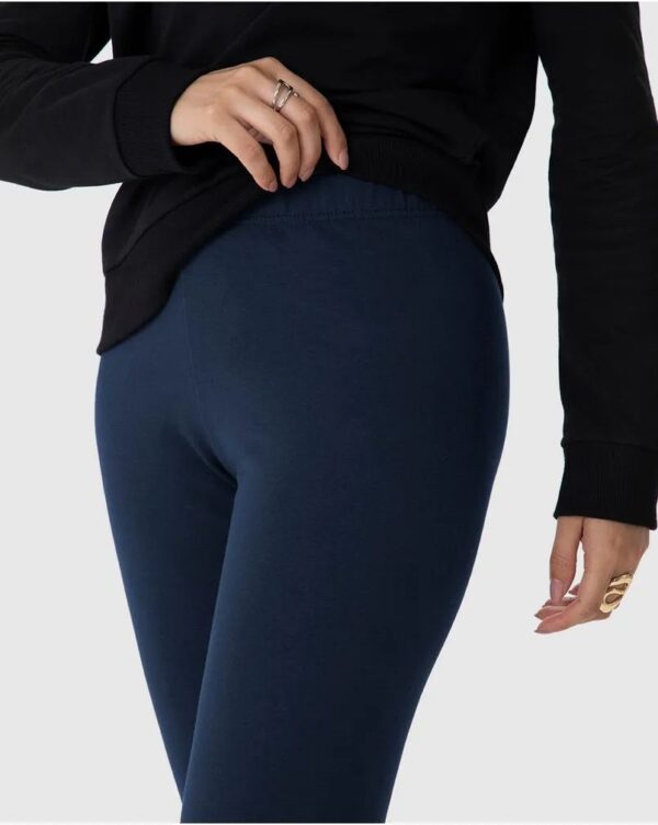Calça legging básica feminina em moletom flanelado - Image 2